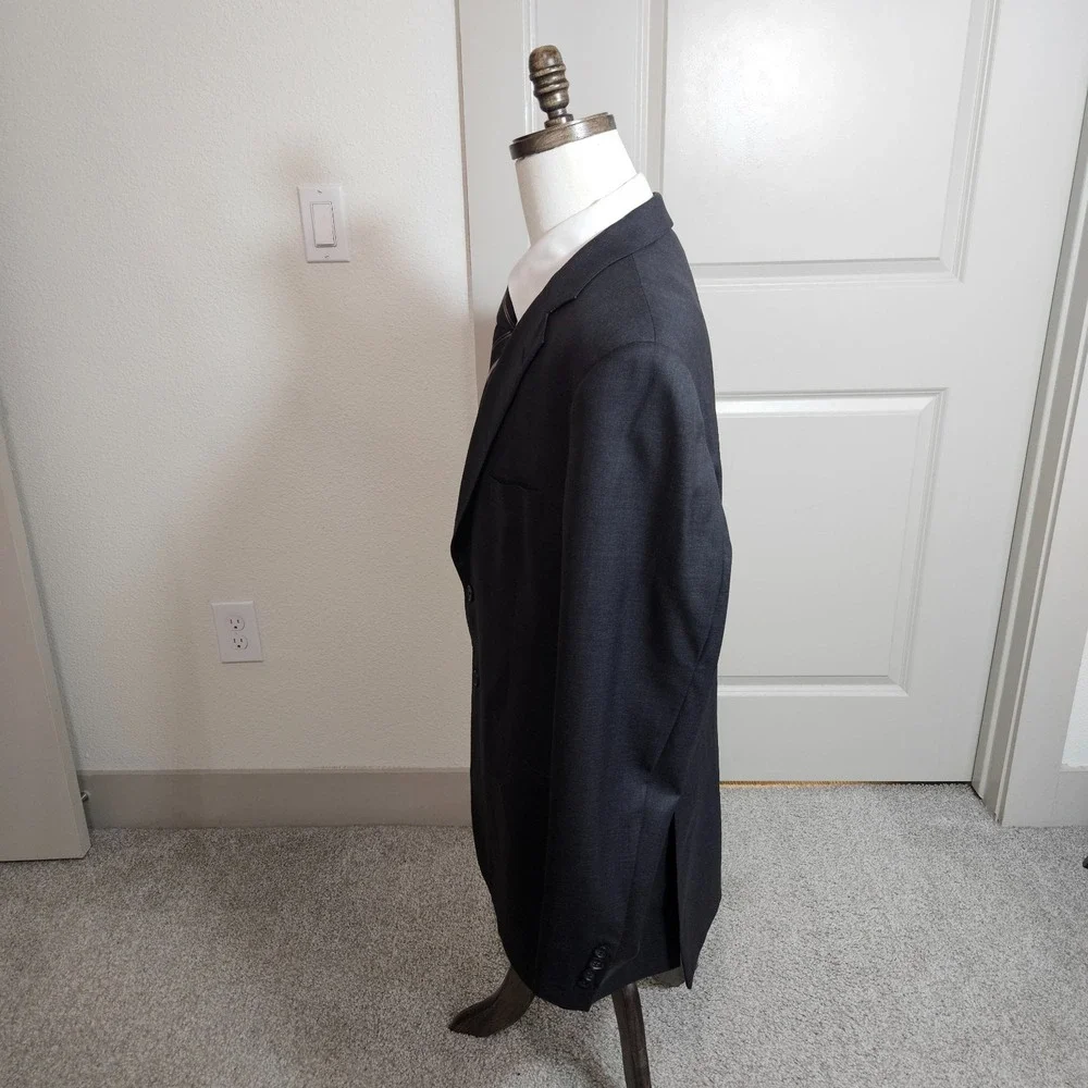 Brooks Brothers 46L Wool Suit Blazer Men Charcoal‎ Gray - Please Read